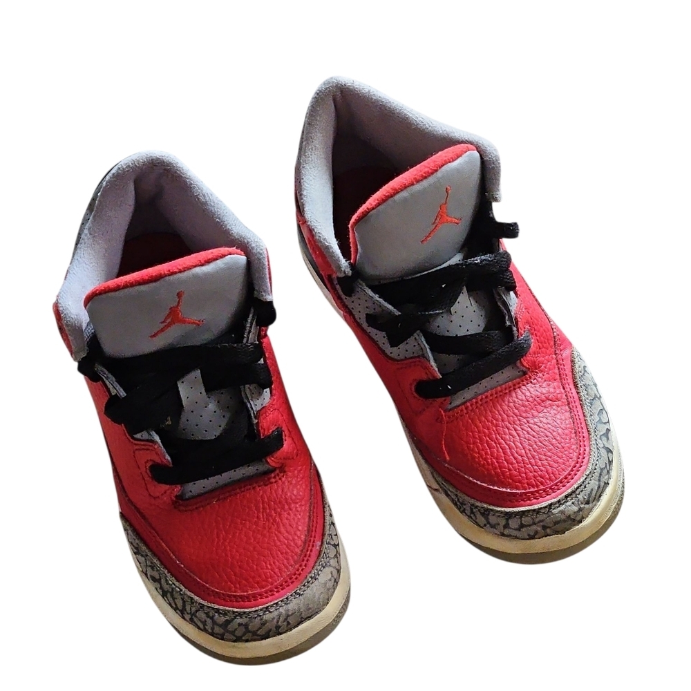 Nike Air Jordan 3 Retro SE Unite Red Gray Black Boys 3 Youth